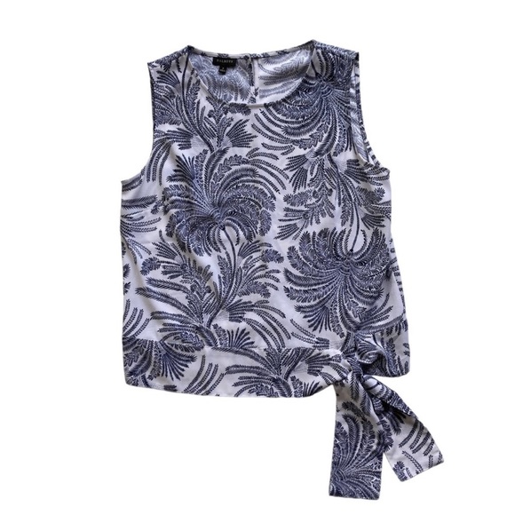 Talbots sleeveless top with tie at hem - Picture 2 of 4